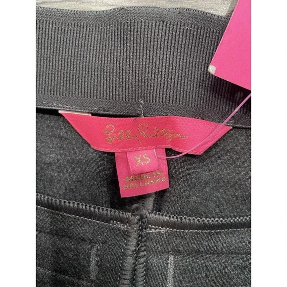 NWT Lilly Pulitzer Nira Leggings Pull On Slit Ankle Gray Extra Small XS New - Picture 3 of 5